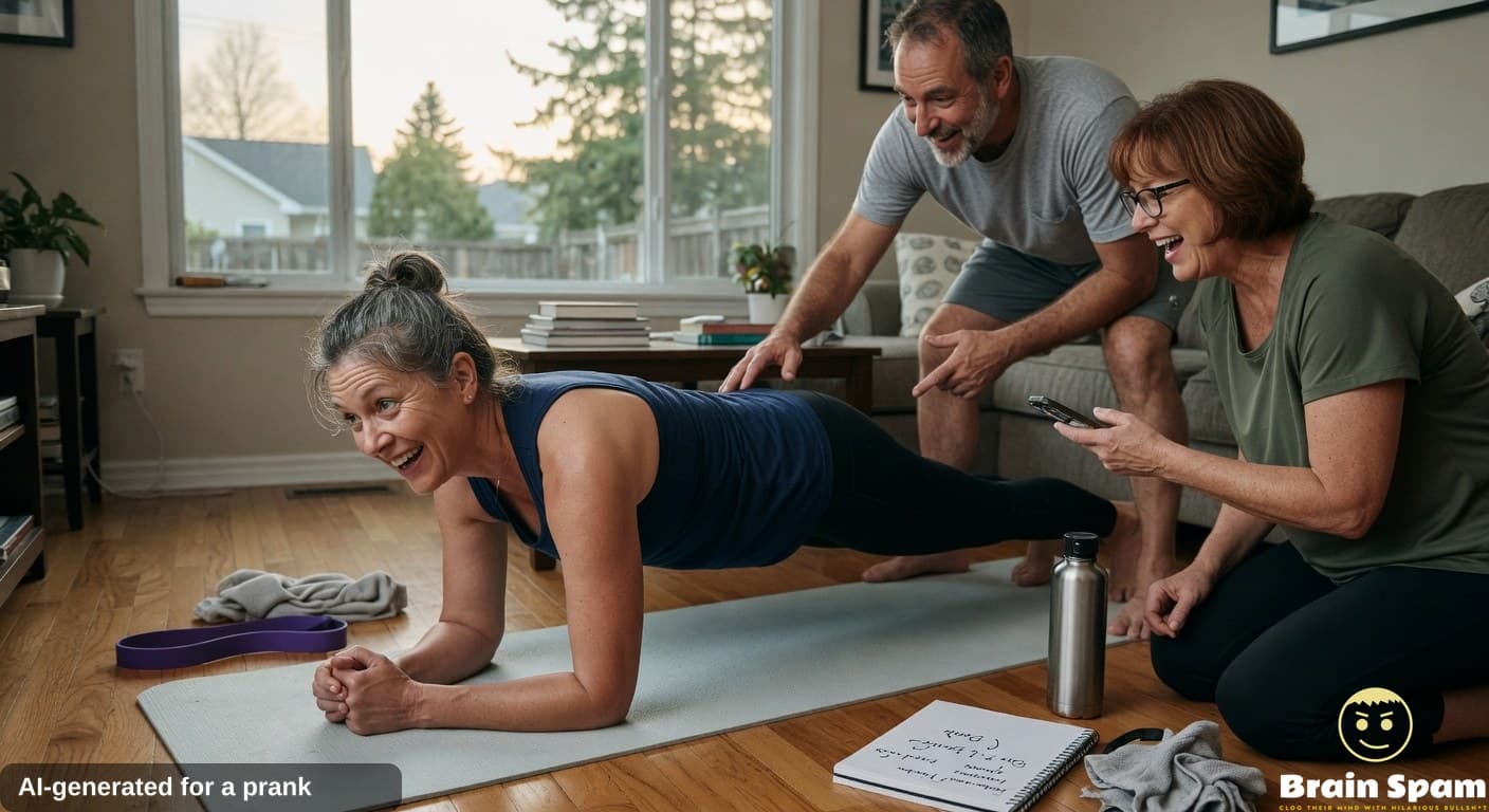 Dana Krill attempts plank challenge and discovers new muscles